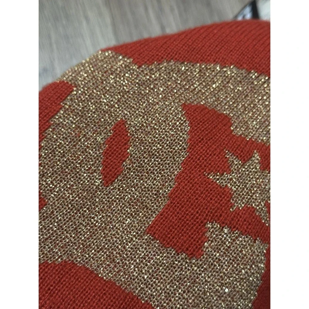 Y2K DC Shoes Red And Gold Big Logo Beanie Hat‎